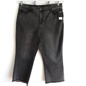 John Mark Boyfriend Jeans Women's Plus Size 22W Black Gray Denim Stretch